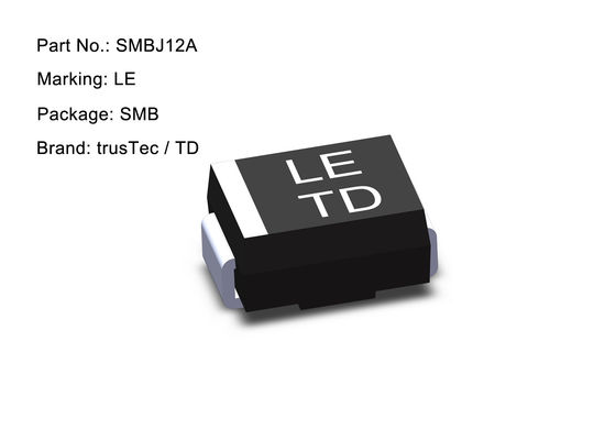 Điện dung cực thấp Diode bảo vệ Esd hai chiều 600W 12V SMBJ12A