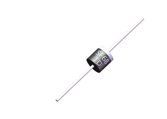 Axial Plastic Silicon Diode chỉnh lưu phục hồi siêu nhanh SF68 6A 600V R 6