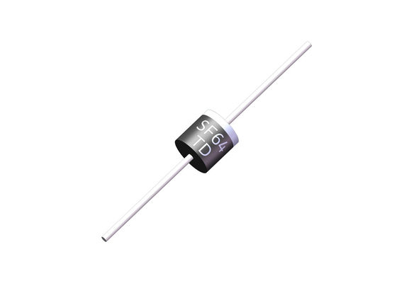 Axial Plastic Silicon Diode chỉnh lưu phục hồi siêu nhanh SF68 6A 600V R 6